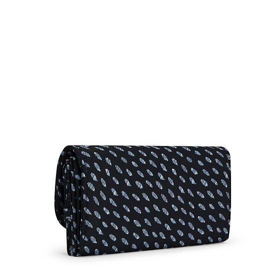 Kipling Money Land Printed Snap Wallet Plånbok Marinblå | SE 1032YX